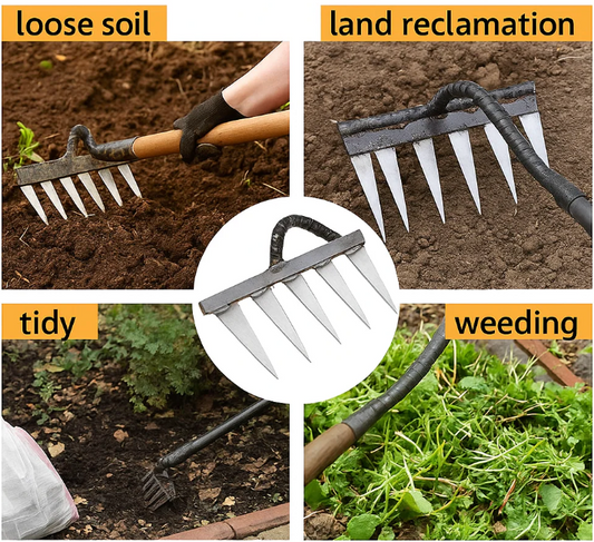 5 Teeth Carbon Steel Garden Weeding